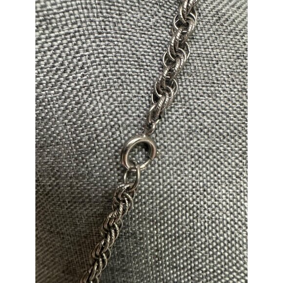 Victorian Style Silver Tone Necklace With Intricate Floral Face Design - Picture 3 of 6